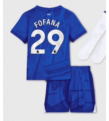 Chelsea Wesley Fofana #29 Hemmaställ Barn 2025-26 Kortärmad (+ Korta byxor)